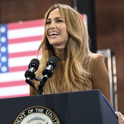 Jennifer Lopez Takes on Latte Dressing to Support Kamala Harris In a Brown Bodycon Dress