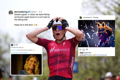 Tweets of the week: Demi Vollering rescues a goat, Mark Cavendish does martial arts, and Wout van Aert sings as a squirrel