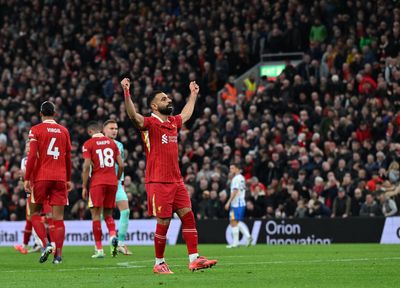 Liverpool v Brighton LIVE: Premier League result and final score as Gakpo and Salah goals secure comeback