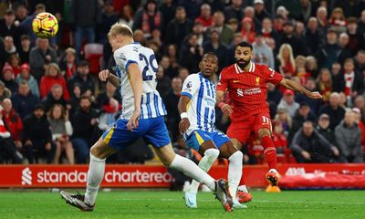 Liverpool back on top after Salah completes comeback win over Brighton