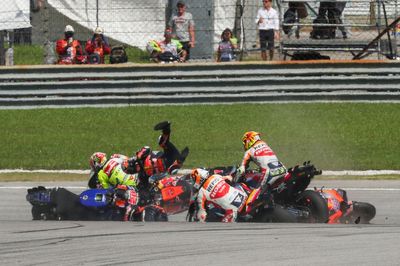 MotoGP Malaysian GP: Lap one crash causes red flag