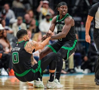 Jaylen Brown Slams Grant Williams for Hard Foul on Jayson Tatum