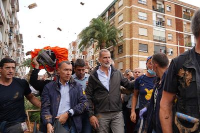 Watch: Angry crowds hurl mud and insults at King of Spain during visit to flood-hit town