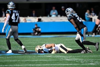 Michael Thomas rips Derek Carr after Chris Olave suffers concussion