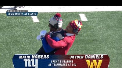 Malik Nabers, Jayden Daniels Shared Sweet LSU Reunion Before Giants-Commanders Game