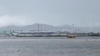 Watch: Barcelona Airport runway resembles river as extreme rainfall hits