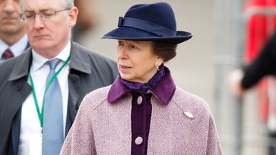 Princess Anne’s purple cape and knee high kitten heel boots was the most *her* outfit for a freezing day