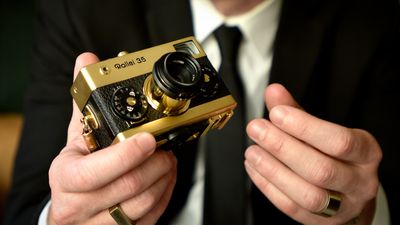 Want a 24K gold camera? This gorgeous gold-plated Rollei 35 adds even more drip to an analog icon