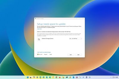 How to install Windows 11 when the main hard drive doesn't have enough free space