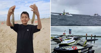 Search for boy swept into sea suspended, family 'deeply moved' by support