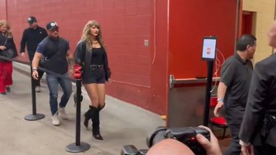 Taylor Swift Wears Sweet Jacket When Arriving for Chiefs-Buccaneers Game