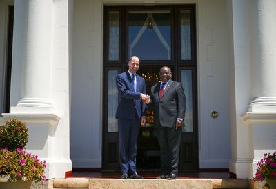 Prince William has top-level meeting with South African president Cyril Ramaphosa in Cape Town