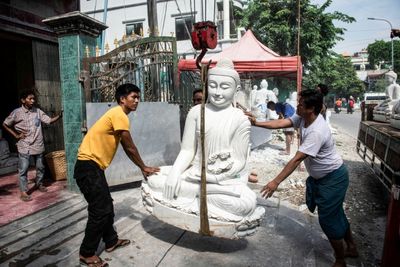 The Marble 'Living Buddhas' Trapped By Myanmar's Civil War