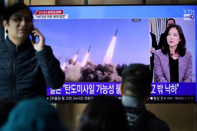 North Korea launches barrage of ballistic missiles on eve of US election