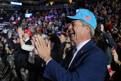 US election 2024: Nigel Farage goes 'full Donald Trump' meeting him backstage at rally before America votes