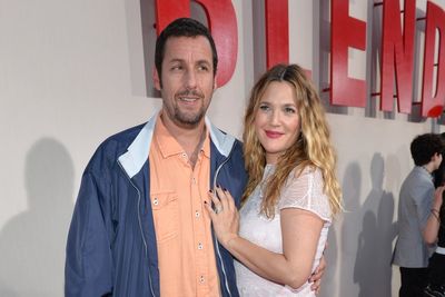 Drew Barrymore and Adam Sandler’s daughters caught watching parents’ film together