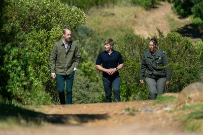 Prince William takes early-morning nature walk near South Africa's Table Mountain