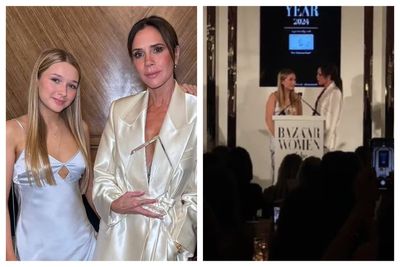 WATCH: Harper Beckham, 13, moves mum Victoria with sweet speech at Harper's Bazaar Awards