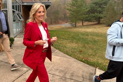 Conservatives Mock Jill Biden Over 'MAGA-Red' Election Day Outfit