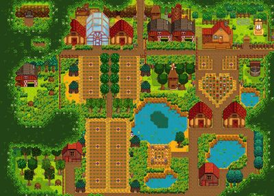 Let's all de-stress for a minute by looking at beautiful Stardew Valley farms