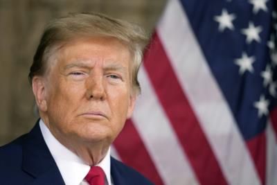 Donald Trump Briefly Speaks To Supporters At Mar-A-Lago