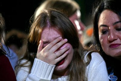 Photos: Tears and Stunned Faces At Kamala Harris Election Party As Results Come In