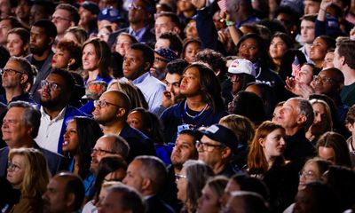 Promise and excitement turn to jitters and dread at Kamala Harris watch party