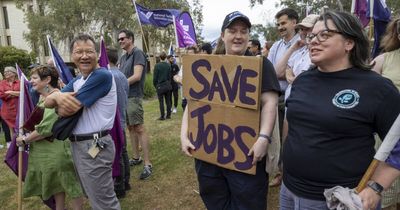 Protestors hit UC campus over 'dramatic, traumatic' staff cuts