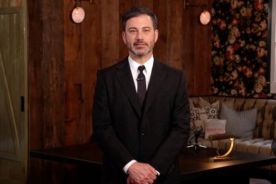 US presenter Jimmy Kimmel tears up during opening monologue about Trump victory