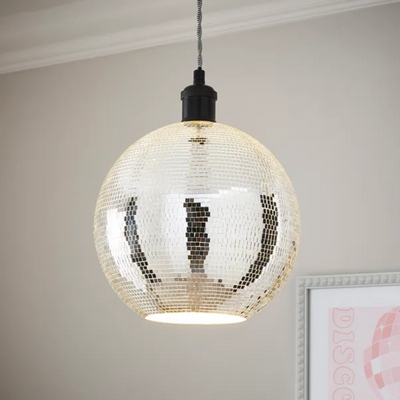 Dunelm’s sell-out Disco Pendant Lamp is finally back in stock – why you should embrace the disco trend this Christmas