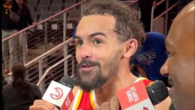 Trae Young Roasts Knicks Fans With Comical Line Moments After Hawks' Win