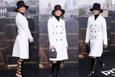 JLo channels Princess Diana in Dior at London premiere of Unstoppable