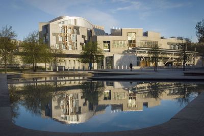 Activists charged after clamping themselves to Scottish Parliament building