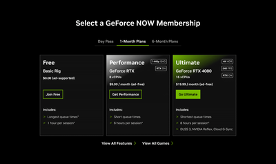 Nvidia squeezes GeForce Now users for more cash with 100-hour monthly playtime limit — Nvidia will charge $5.99 for 15 extra hours for the Ultimate tier and $2.99 for the Performance tier