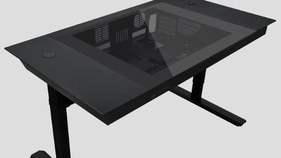 Lian Li's DK07 mechanized standing desk PC case debuts at $1,399 USD — room inside for dual EATX PCs