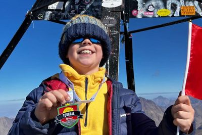 Eight-year-old completes ’emotional’ climb up highest peak in north Africa