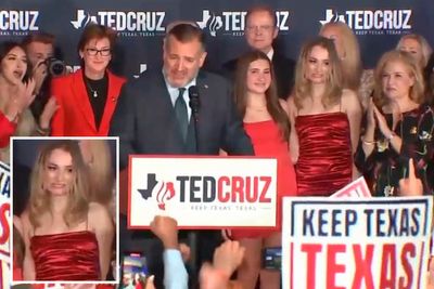 Ted Cruz’s daughter caught wincing and telling her mom ‘don’t clap’ as senator praises Trump on stage