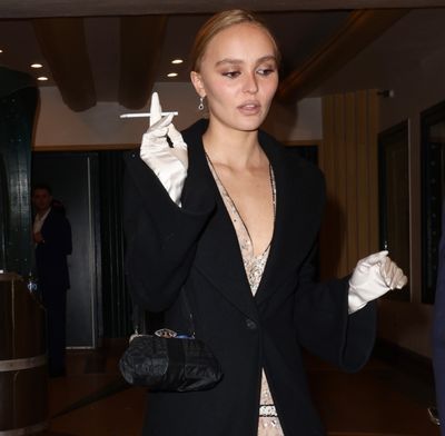 Lily-Rose Depp Plays the Ultimate Girlfriend in Vintage Chanel and Silk Opera Gloves