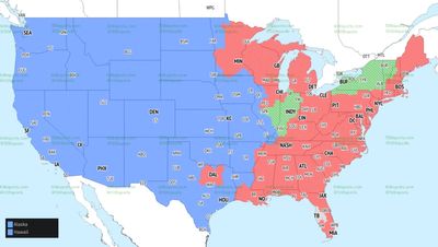 Steelers vs Commanders broadcast map for Week 10