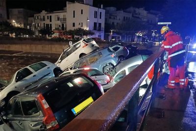 Torrential rain hits the Spanish city of Cadaques days after deadly Valencia floods