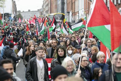 Thousands participate in Palestinian solidarity march in Dublin