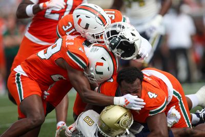 Miami nailed for 30 yards of penalties on one play in loss to Georgia Tech