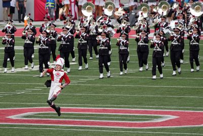 Ohio State’s band formed a giant bear pooping on Michigan’s logo because it’s always rivalry week