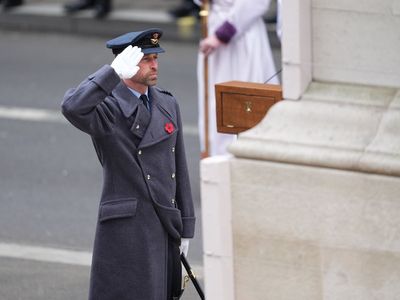 King Charles and Prince William lay wreaths at Cenotaph to mark Remembrance Day