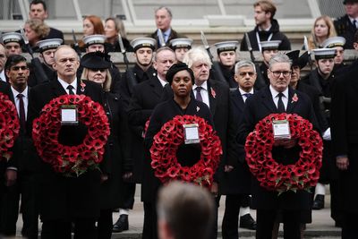 Keir Starmer and Kemi Badenoch join Remembrance Sunday service