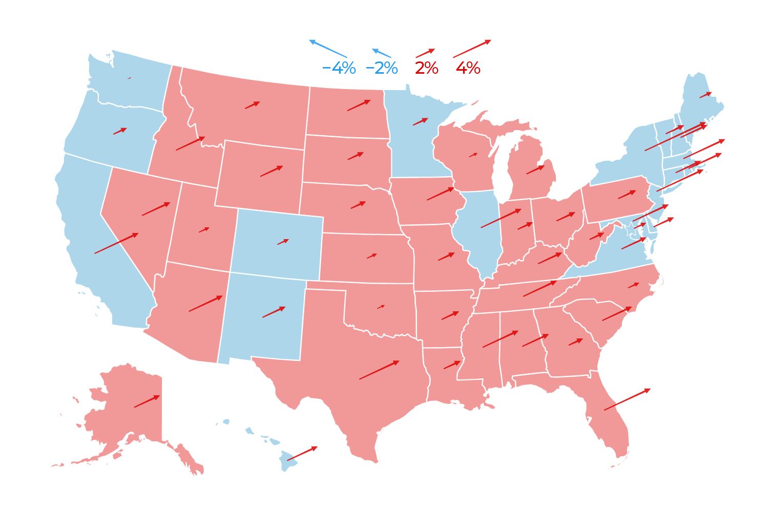 US election results map 2024 How does it compare to…