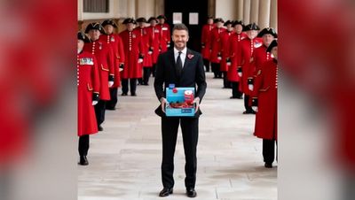 David Beckham plays golf with veterans as he issues special Remembrance Day message