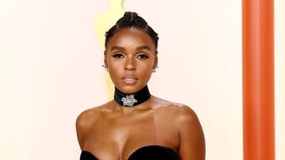 Janelle Monáe's striking yet simple living room storage showcases her passion for music with a stylish focal point