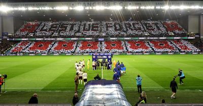 Rangers unveil huge poppy tifo as Ibrox falls silent before Hearts clash