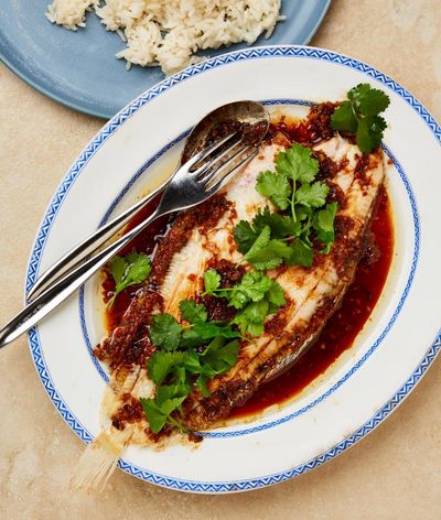 Amy Poon’s recipe for golden pan-seared fish with ginger and spring onions